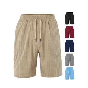 Shorts en velours côtelé pour hommes en plusieurs couleurs avec taille à cordon de serrage