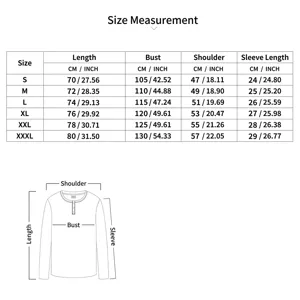 Tableau des tailles complet pour chemise henley en maille gaufrée pour hommes et guide