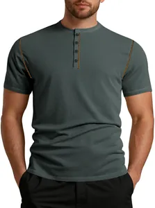 Detailed macro view of men's short sleeve polo shirt with pineapple grid fabric