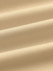 Macro view of high-quality breathable mesh fabric texture for men's athletic gym tank top