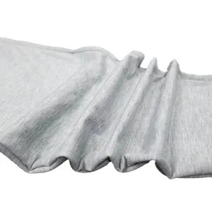 Detail view showing the soft texture of grey heather fabric for men's sports joggers
