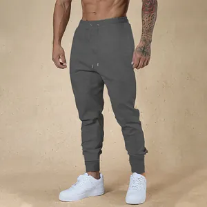 Pantaloni da jogging slim fit grigio scuro ad alta elasticità da uomo con coulisse