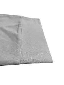 Close-up detail of grey breathable knit fabric texture for men's sports joggers pants