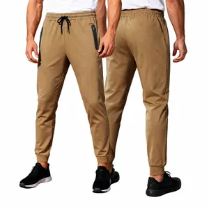 Men's Slim Fit Joggers Polyester Breathable Running Sweatpants With Pockets Drawstring Waist Athletic Gym Bottoms For Casual Sports