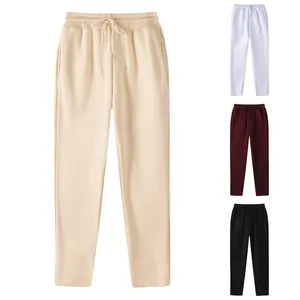 Detailed view showing color options for men's fleece-lined slim casual sweatpants
