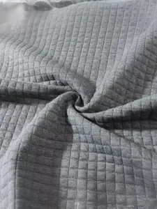 Grey waffle knit long sleeve slim fit sweatshirt for men autumn winter fashion