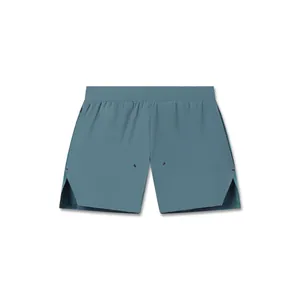 Hoogwaardige groenblauwe sneldrogende sportshort voor fitness en hardlopen heren