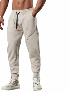 Premium men's winter fleece-lined joggers for outdoor running and casual leisure wear