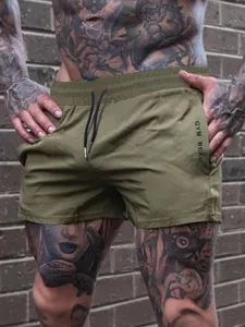 Men's Athletic 3-Inch Running Shorts Thin Stretch Breathable Gym Training Bottom Quick-Dry Marathon Fitness Workout Shorts For Men