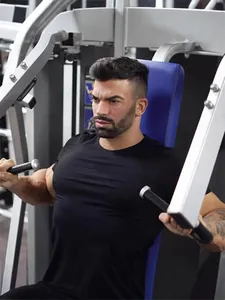 Men's slim fit cotton athletic t-shirt for bodybuilding and fitness gym workouts
