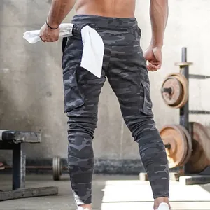 Men's Athletic Joggers Multi-Pocket Fitness Running Training Pants Slim Fit Sweatpants Bottom For Gym Workout Casual Wear