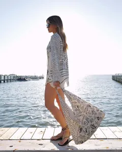Bohemian geprinte set met shirt met lange mouwen en shorts met bijpassende tas