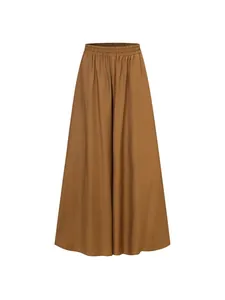 Women Plus Size Wide Leg Pants Elastic Waist Summer Loose Beach Trousers Acetate Fiber Flowy Casual Long Pants