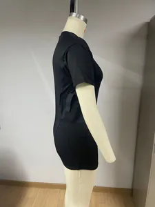 Detailed side view of black tactical T-shirt with concealed holster on mannequin