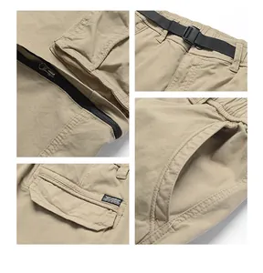 Detailed macro shots of techwear cargo pants featuring pockets, belt and zipper