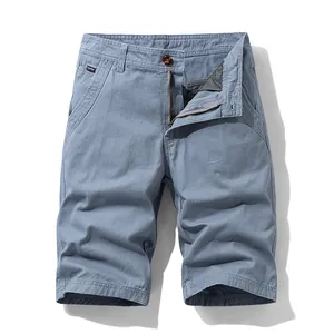Herren Sommer Casual Cargo Shorts 100% Baumwolle Locker Sitzend Mehrfachtaschen Atmungsaktiv Dehnbar Outdoor Daily Wear Mode Shorts