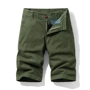 Herren Cargo-Shorts in Armeegrün mit bequemem Stretch-Stoff für den Sommer-Freizeitlook