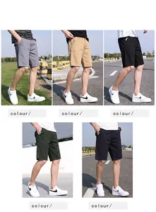 Herren Cargo Shorts in fünf Farben: Grau, Khaki, Schwarz, Armeegrün und Marineblau
