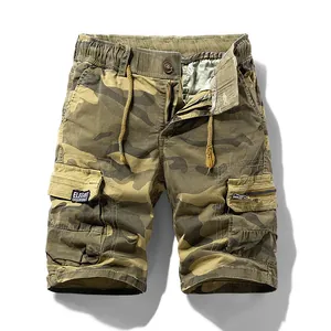 Pantaloncini Cargo Mimetici da Uomo in Stile Americano Street Casual Con Tasche Multiple in Cotone Moda Estiva Pantaloni Larghi