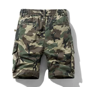 Ανδρικό αμερικάνικο streetwear παραλλαγής cargo σορτς με ελαστική μέση πίσω όψη