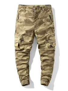 Men Camouflage Hip Hop Trendy Joggers Elastic Cargo Pants For Spring Autumn Outdoor Casual Men Bottom 9393
