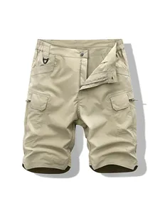 Men's Summer Fashion Korean Style Multi Pocket Cargo Shorts Loose Casual Outdoor Shorts Comfortable Breathable Polyester Bottoms