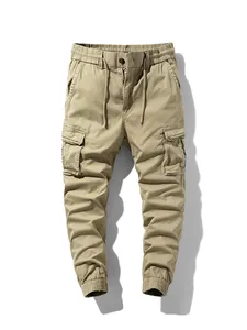 Pantalones Cargo Jogger Techwear Retro Japonés Hombre Algodón Multi-Bolsillos Casual Exterior Sueltos