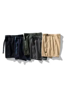 Πολύχρωμη ανδρική καλοκαιρινή βερμούδα cargo techwear με ρυθμιζόμενη ζώνη