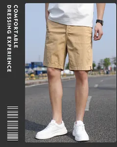 Casual khaki cargo shorts for men, designed for a comfortable and stylish summer experience