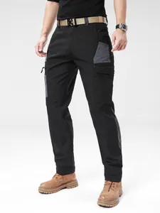 Durable men's outdoor cargo pants with windproof and waterproof tactical utility design