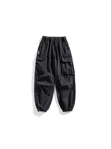 Men's Techwear Cargo Pants Multi Pocket Cotton Blend Straight Leg Casual Trousers Washed Streetwear Outdoor Bottom