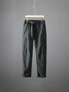 Men's lightweight breathable quick-dry cargo pants with multiple pockets and built-in belt