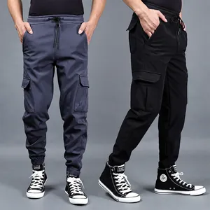 Herren Winter Fleece Gefütterte Cargo-Hose Lockere Elastische Taille Jogger Mit Taschen Thermische Schwere Jogginghose Freizeit Unterteile
