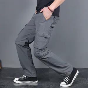 Wandern Herren Outdoor Grau Abnehmbare Cargo-Hose mit mehreren Taschen für den Sommer