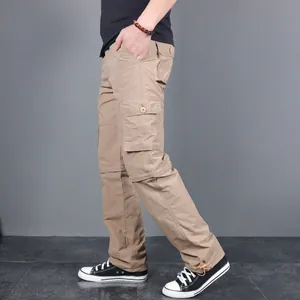 Professionelle Khaki Wanderhose für Herren mit abnehmbaren Beinen und vielen Taschen