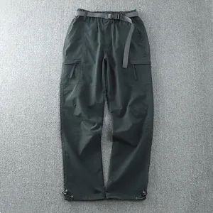Pantalon cargo de randonnée extérieur ample et droit à séchage rapide avec ceinture