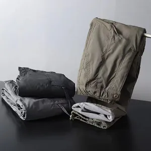 Pantaloni cargo da uomo foderati in pile invernali in vari colori con fodera termica