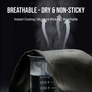 Breathable ice silk fabric demonstration for men's summer cargo pants