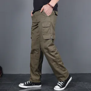 Men's Casual Multi-Pocket Cargo Pants Durable Tactical Pants Loose Fit Straight Leg Work Trousers For Outdoor Daily Wear