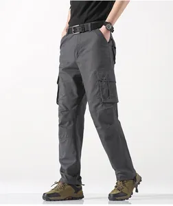Herren Outdoor Cargo-Hose mit mehreren funktionalen 3D-Taschen und geradem Beinverlauf