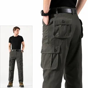 Locker geschnittene Cargohose für Herren mit mehreren Taschen für Outdoor und Freizeit