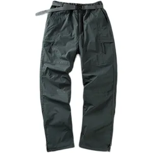 Premium men's windproof and waterproof outdoor softshell pants in charcoal grey color