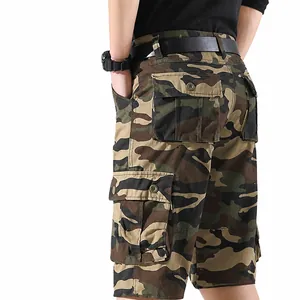 Men's camouflage cargo pants featuring multiple large pockets and a relaxed straight leg fit