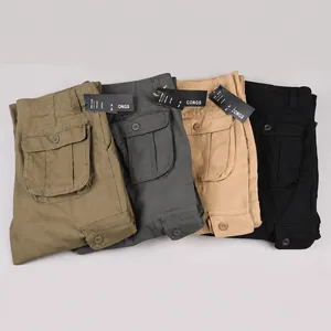 Vielseitige Herren-Cargohose mit vielen Taschen in Armee-Grün, Khaki, Beige und Schwarz