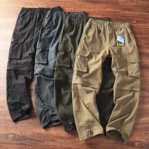 Pantaloni cargo ad asciugatura rapida in quattro colori con gambe rimovibili per outdoor