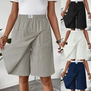 Women Casual High Waist Skort Elastic Waist Summer Skorts With Pockets Fashion Printed Zebra Skorts Wide Leg Bottom For Women