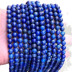 Natural blue Afghanistan lapis lazuli round beads for DIY jewelry bracelet making