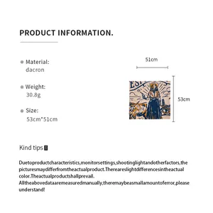 Detailed product information showing the size and material of this cowboy bandana