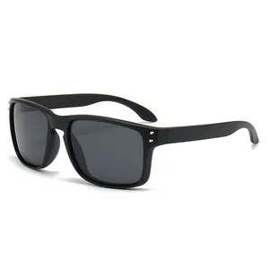 Classic black polarized sunglasses for men, stylish for outdoor driving and sports