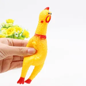 Jouet classique de poulet criard jaune pour animaux de compagnie et farces amusantes